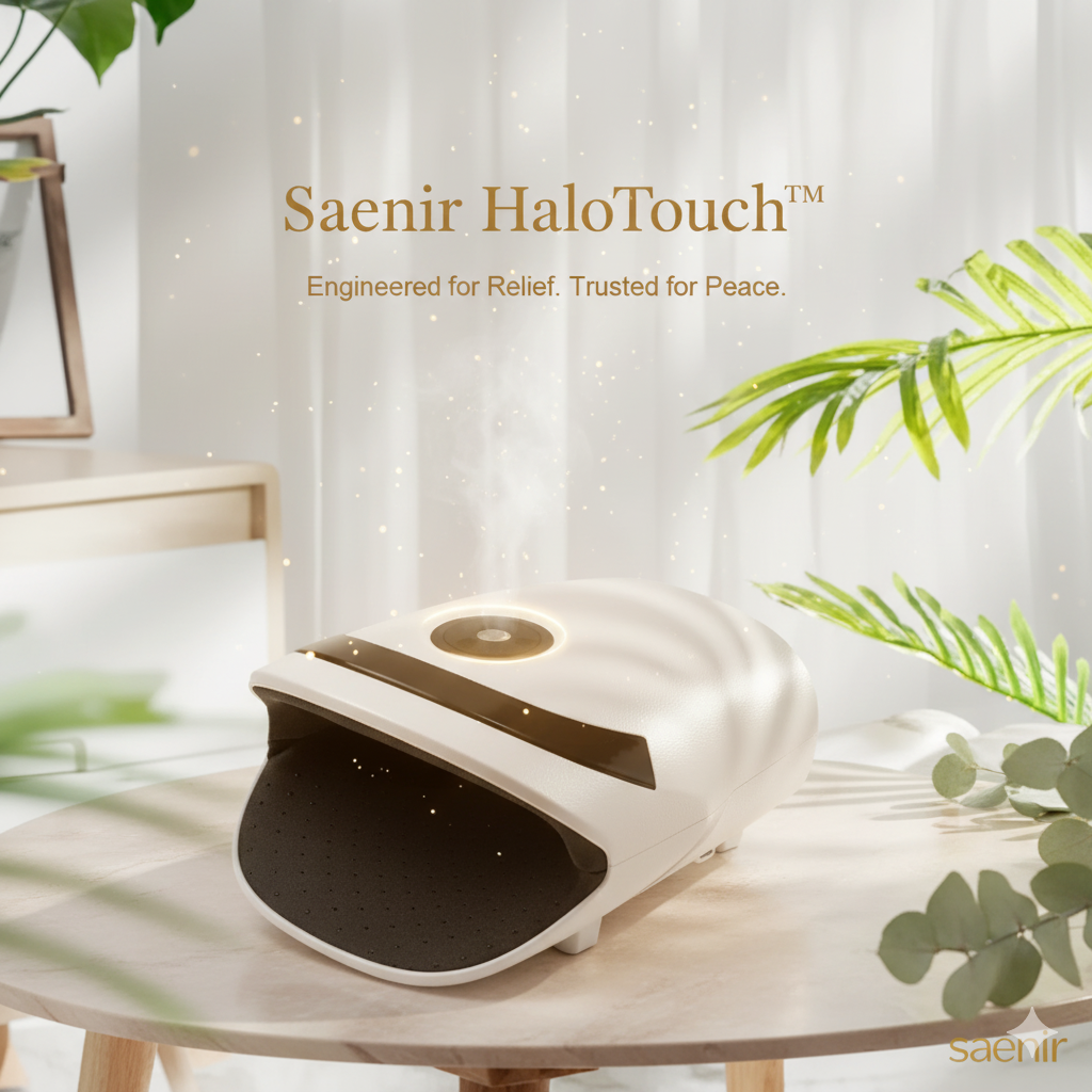 Saenir HaloTouch™-Engineered for Relief. Trusted for Peace.